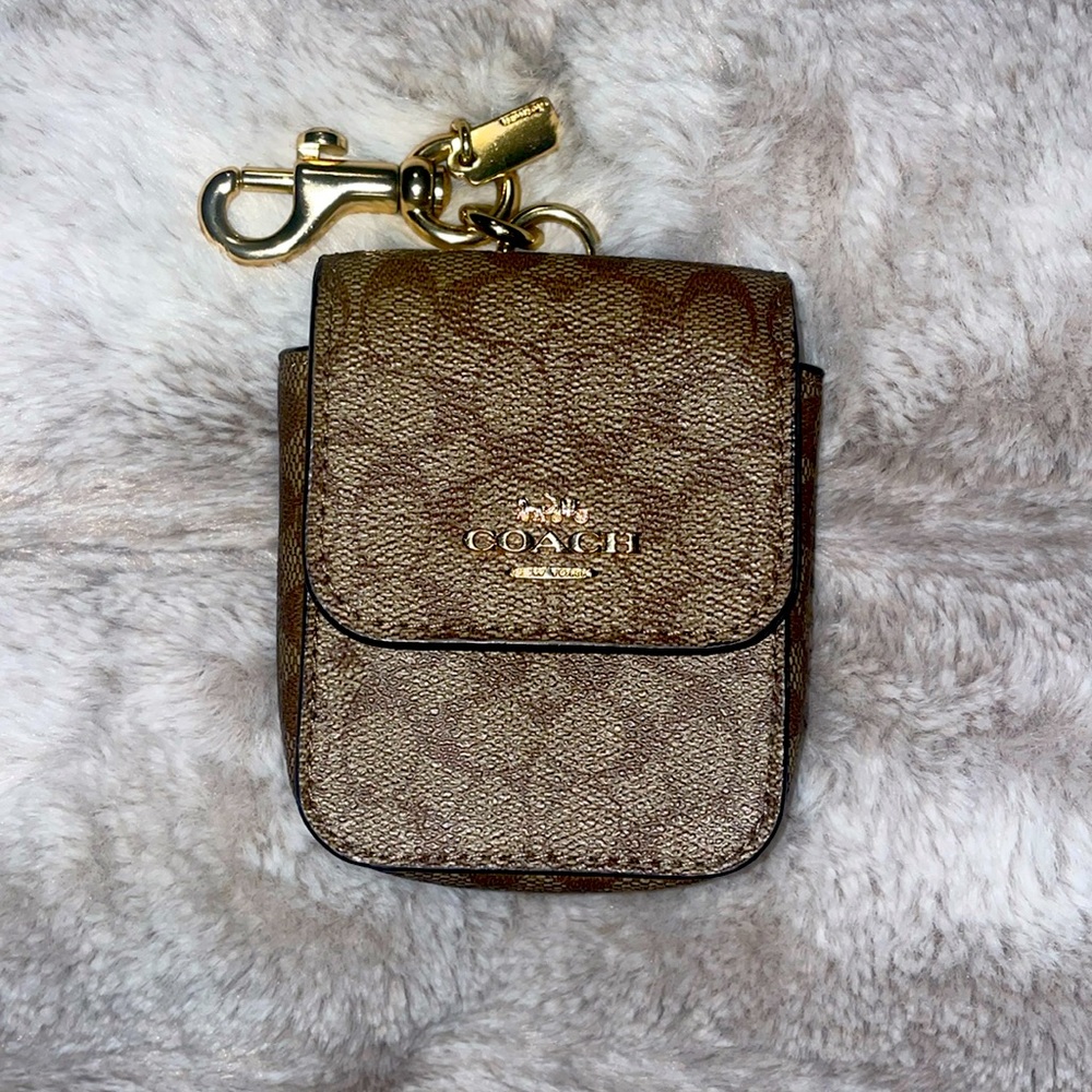 Coach Mini Bag Charm In Signature Canvas
